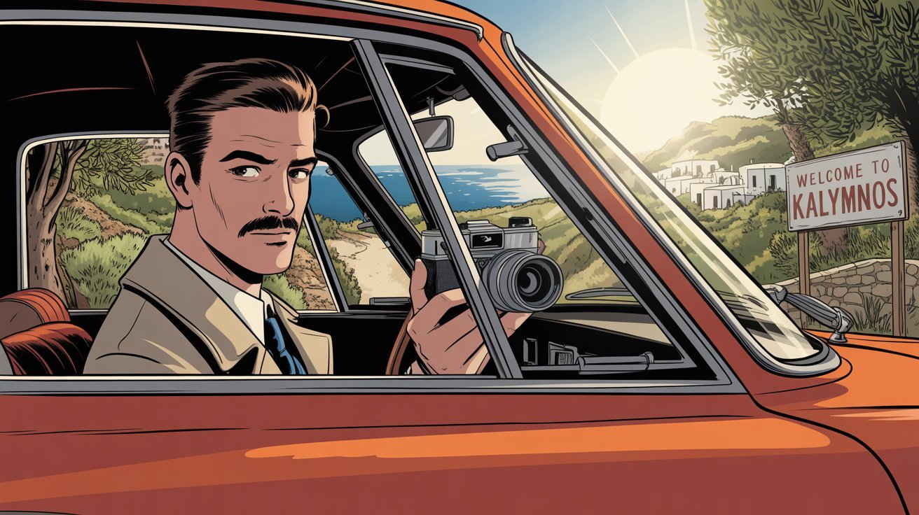 Comic-Detektiv auf Kalymnos; Detektei Kalymnos, Griechenland, Privatdetektei Kalymnos, Griechenland, Wirtschaftsdetektei Kalymnos, Griechenland, Privatermittler Kalymnos, Griechenland