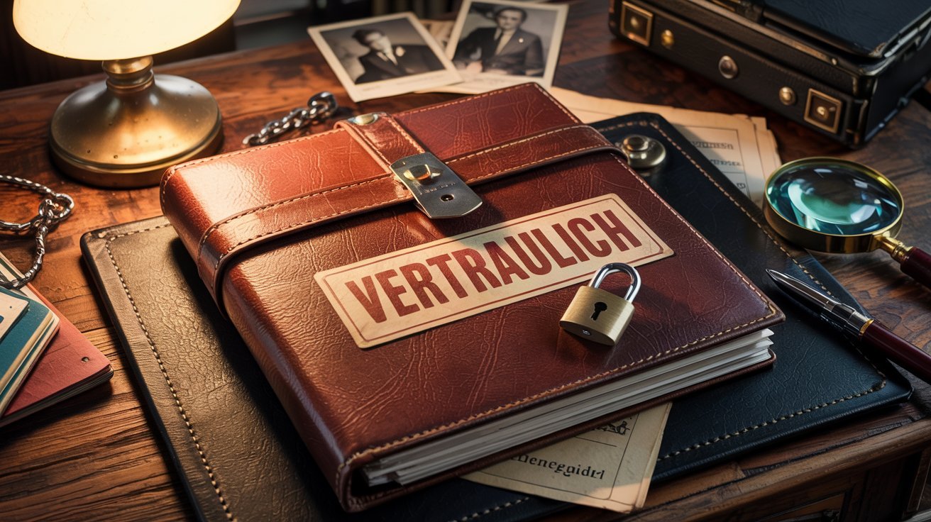 Aktentasche mit Schloss und Aufschrift "VERTRAULICH"; Detektivagentur in Köln, Privatermittler in Köln, Wirtschaftsdetektei in Köln, Detektivbüro in Köln